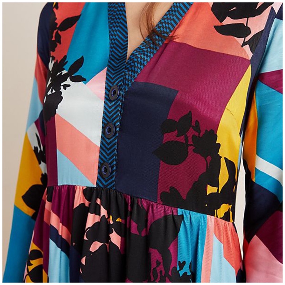 Anthropologie Gillian Abstract Shirtdress Med NWT - Picture 3 of 8